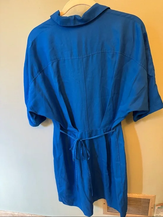 Thakoon Cobalt Blue Button-Front Shirt Dress - Picture 3 of 4